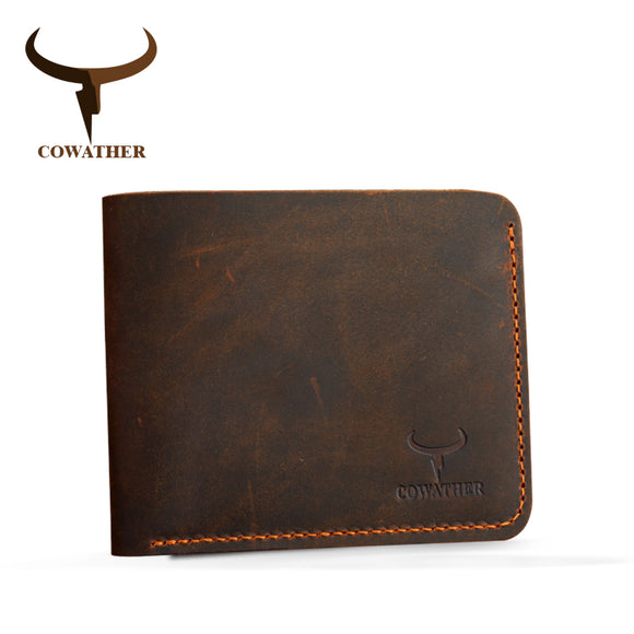 Crazy horse vintage genuine leather wallet