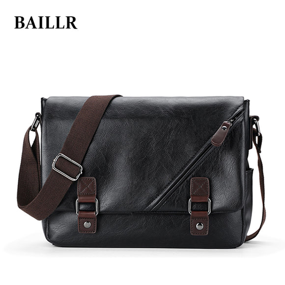 BAILLR Leather Messenger Bag