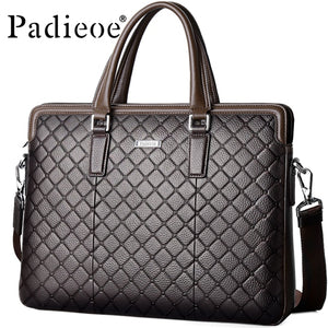 Padieoe Genuine Leather Male Briefcase