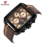 NAVIFORCE Luxury Genuine Leather Quartz Men Watch