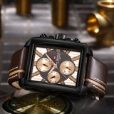 NAVIFORCE Luxury Genuine Leather Quartz Men Watch