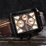 NAVIFORCE Luxury Genuine Leather Quartz Men Watch