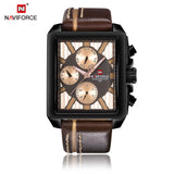 NAVIFORCE Luxury Genuine Leather Quartz Men Watch