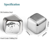 Reusable Stainless Steel Chilling Cube Stones Pack