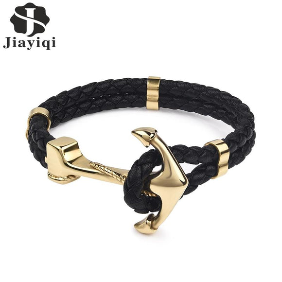 Dragon Silver Gold Anchor Bracelet