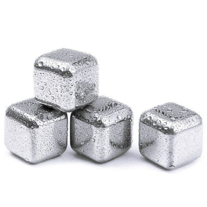 Reusable Stainless Steel Chilling Cube Stones Pack