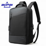 BOPAI Nylon Leather Mens Backpack